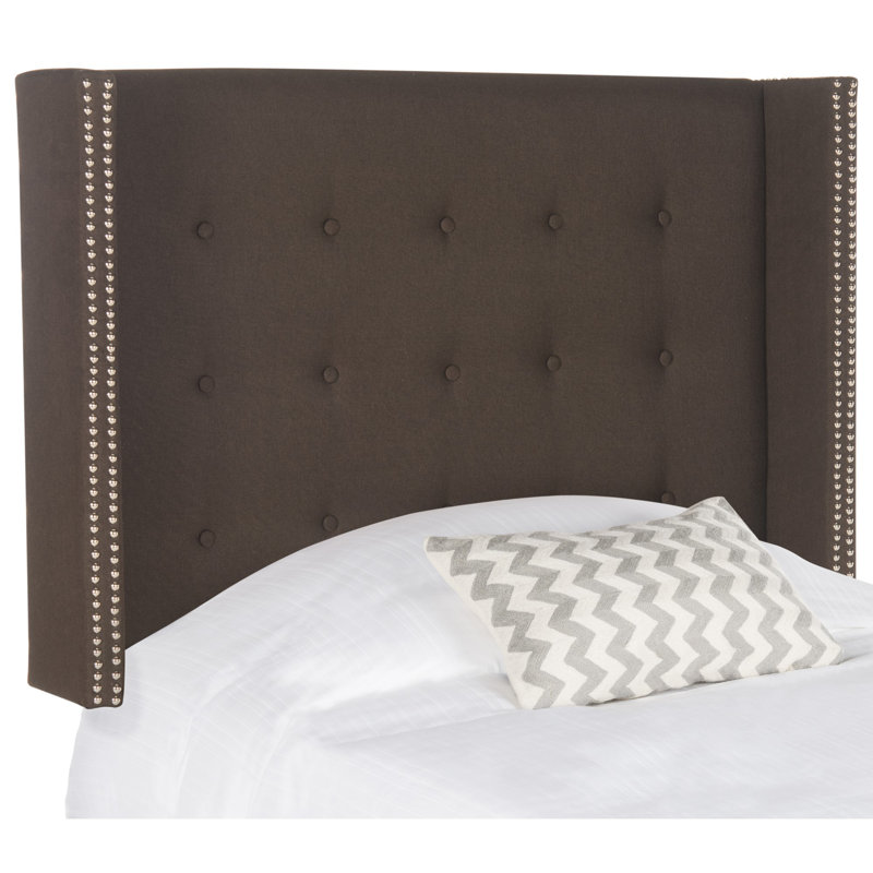 Burch Upholstered Headboard, Twin, Linen Chocolate