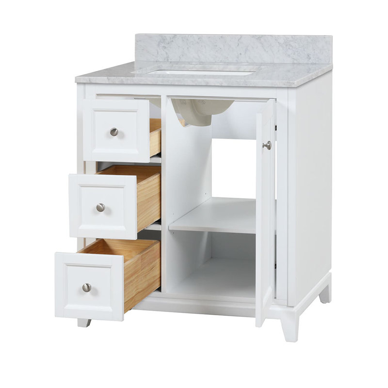 Ensemble de meuble-lavabo simple 30 po Atwell, Blanc