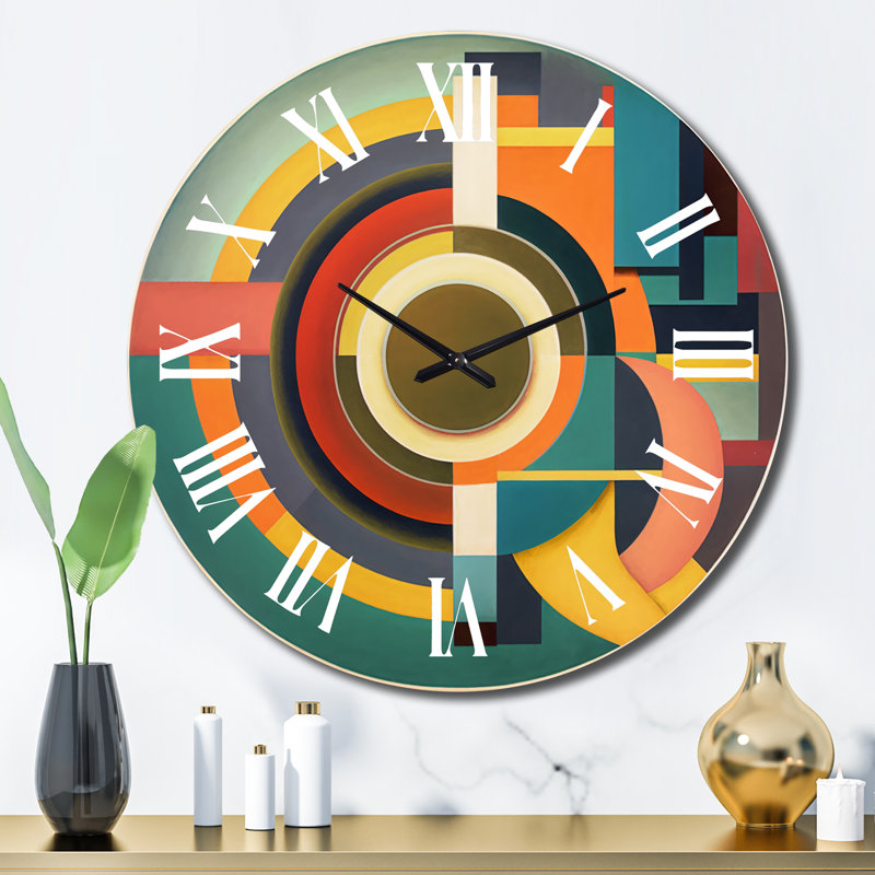 Horloge murale Mid-Century, Grand