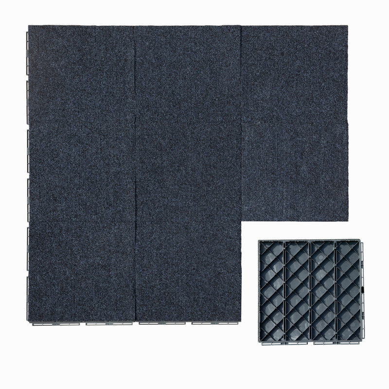 Carreaux de terrasse en plastique mat, Gris