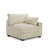 Upholstered White Faux Rabbit Fur Flannel Armchair with Pillow Back, One Arm Single Chair Module Part For Sectional Sofa-1543038422