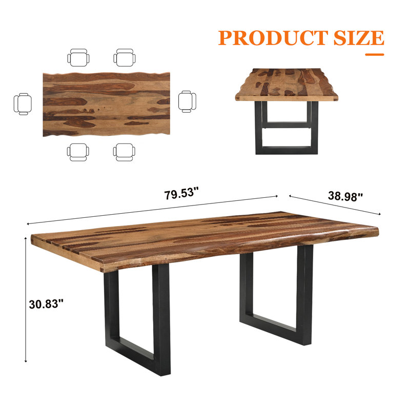 Table de salle à manger en bois massif