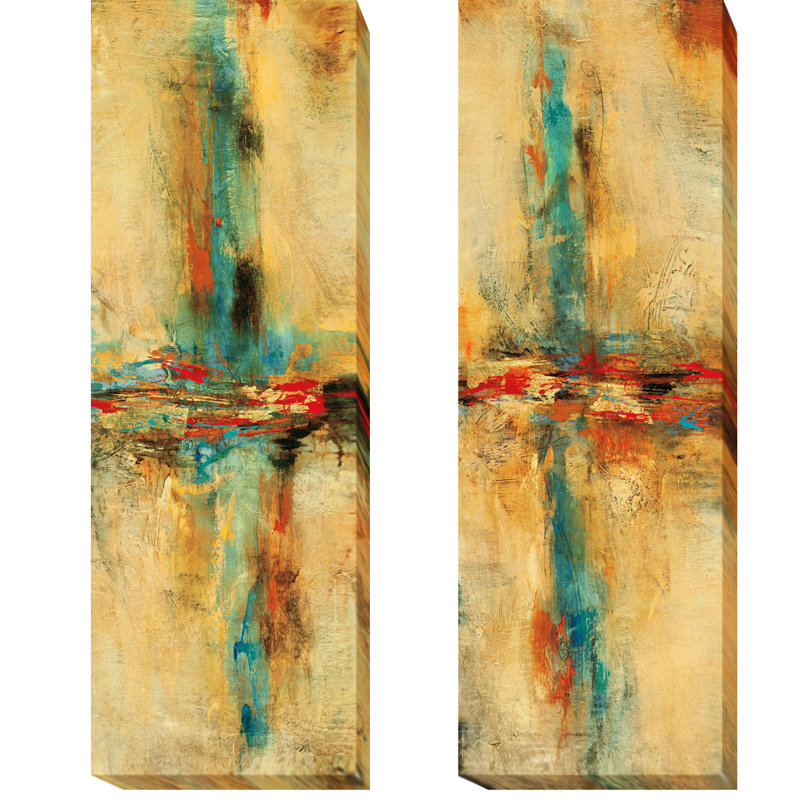 «Equilibrio I and II», ensemble de 2 reproductions sur toiles tendues, H 24 po x l 16 po