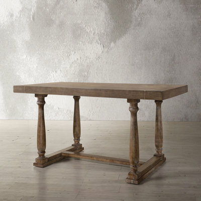 Bernard Weathered Oak Finish Dining Table