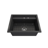 Baveno 27 in. L Dual Mount Single Basin Kitchen Sink