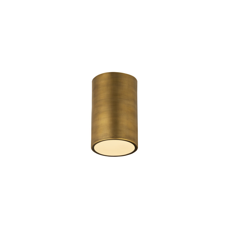 Cadagan Flush Mount, Rubbed Brass