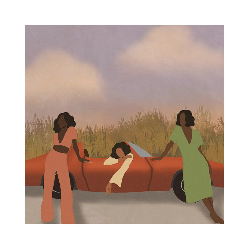 Vacay by Sarah Dahir - Print on Canvas, 66.04 cm H x 66.04 cm W x 1.91 cm D, No Framed