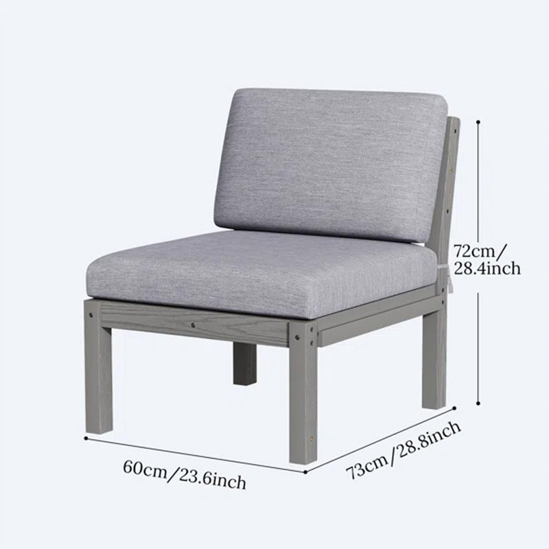 2-Person Outdoor Seating Group, HIPS Armless Chairs With Cushions And Side Table, Gray, Gray, 3 Pcs: Table, 2 Chairs