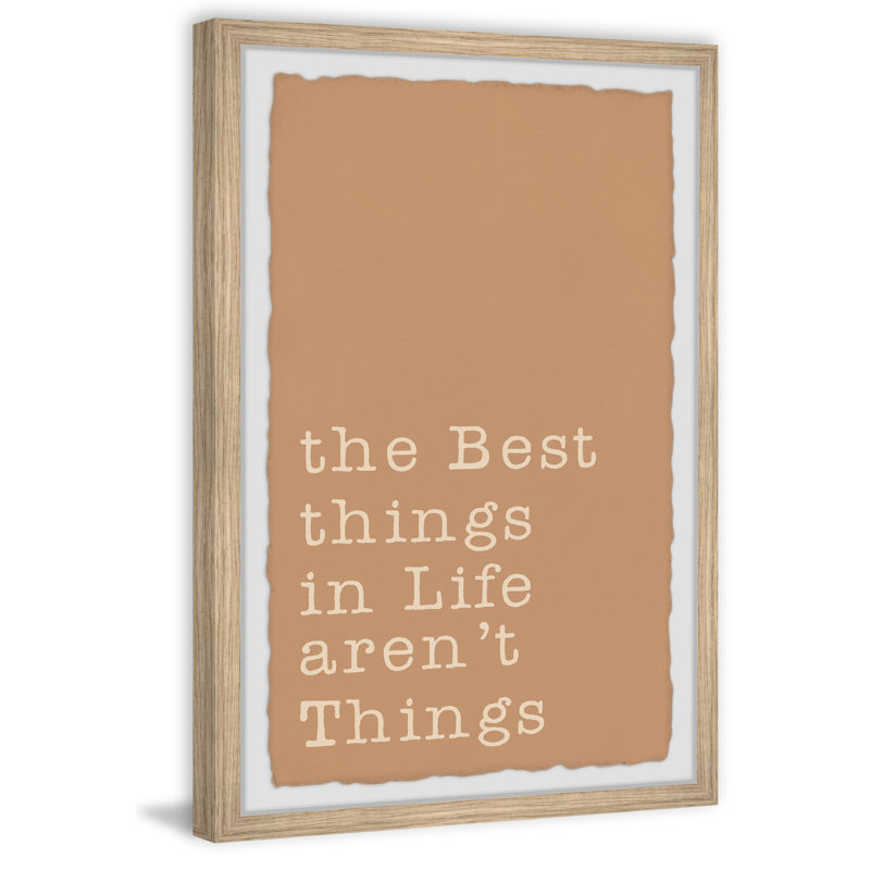 Best Things In Life by Marmont Hill - Single Picture Frame Painting, 91cm H x 61cm W x 3.81cm D