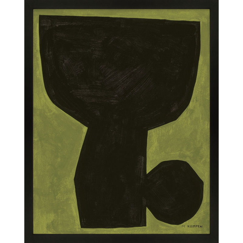 Sharri Module On Green 1 par Michael Kempen - Art mural encadré, H 38 po x l 30 po x P 1,25 po, Noir