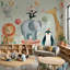 Papier peint mural mural fantaisiste, animaux, double rouleau-979562765-979562769