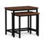 Ensemble de tables de bout gigognes industrielles en bois de manguier et en métal de conception l 25 po Skyler-1677118122