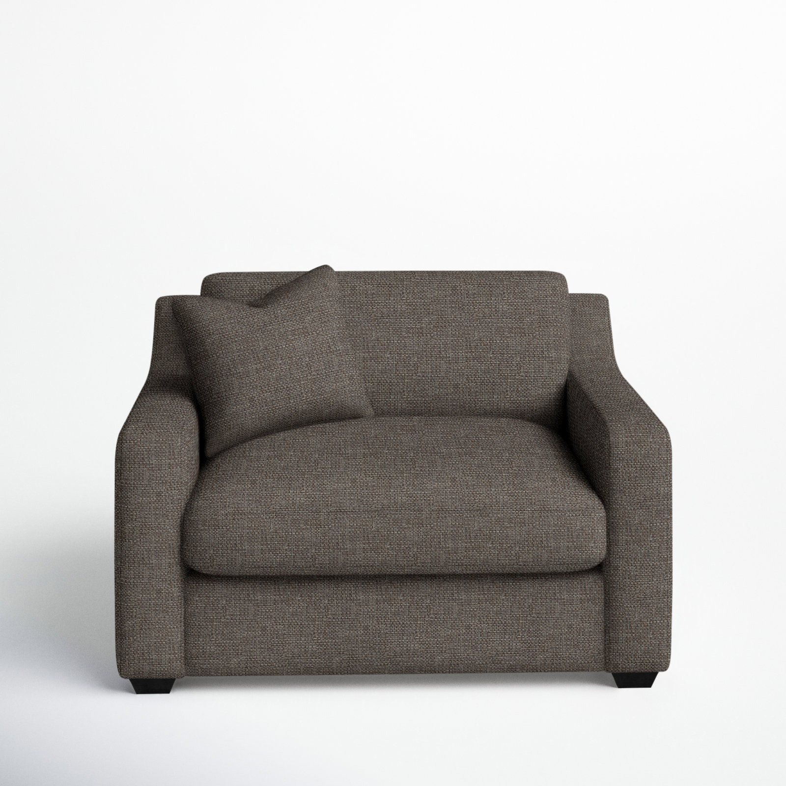 Rhodes Upholstered Accent Chair, Drusky Charcoal Sustain® Basketweave
