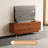 102.3''w Walnut Finish Entertainment Center For Tvs Up To 55", Mid-century Modern Wood Media Console Includes Tv Stand With Storage And Two 3-tier Display Case With 2 Drawers For Living Room And Bedroom, Brown-2005010009