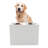 PETMAKER Elevated Dog Bowls with Storage, White