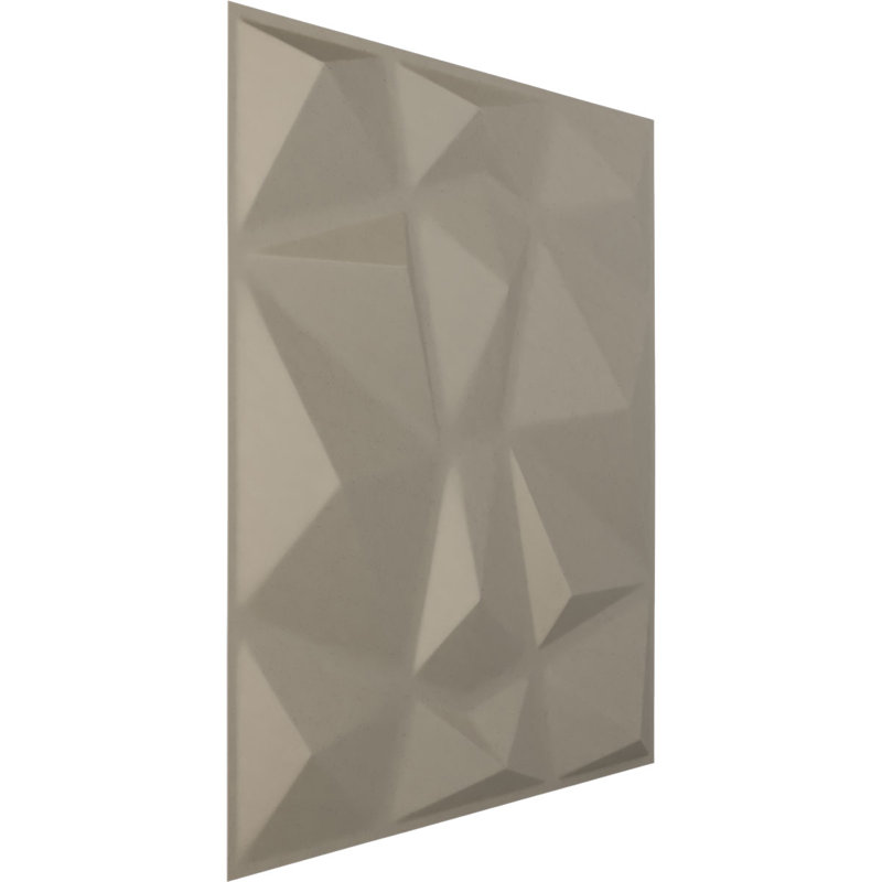 19 5/8"W x 19 5/8"H Niobe EnduraWall Decorative 3D Wall Panel, Metallic Silver Metallic (Covers 2.67 Sq. Ft.)