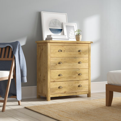 Sarkar 90cm W 4 - Drawer Chest of Drawers
