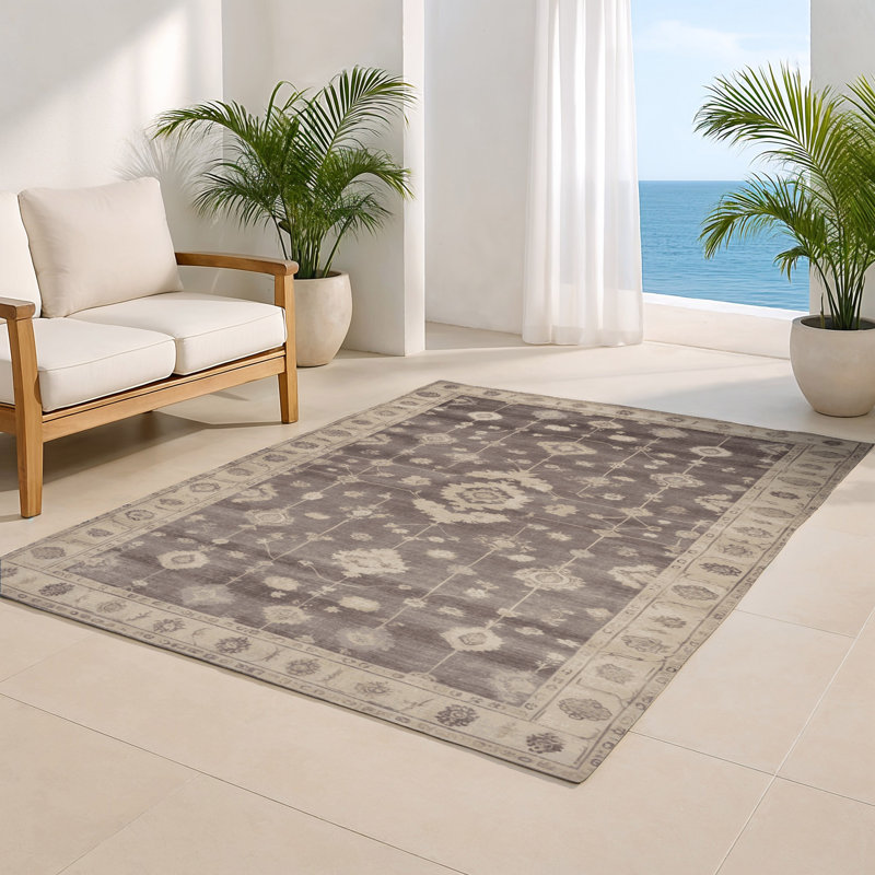 Tapis d'intérieur et d'extérieur surteint beige, Rectangulaire 8 pi x 10 pi