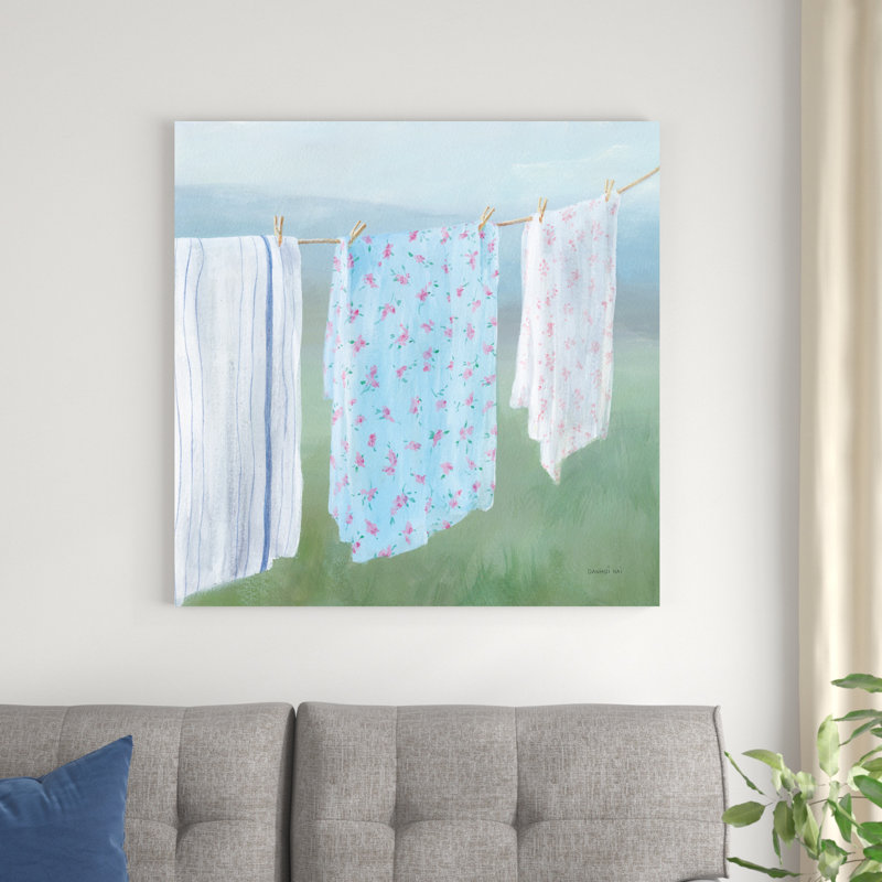 " Laundry Day II " by Danhui Nai Painting Print, 36" H x 36" W