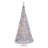 Pop Up Silver Tinsel Holly Tree 7.5ft with Warm White LEDs