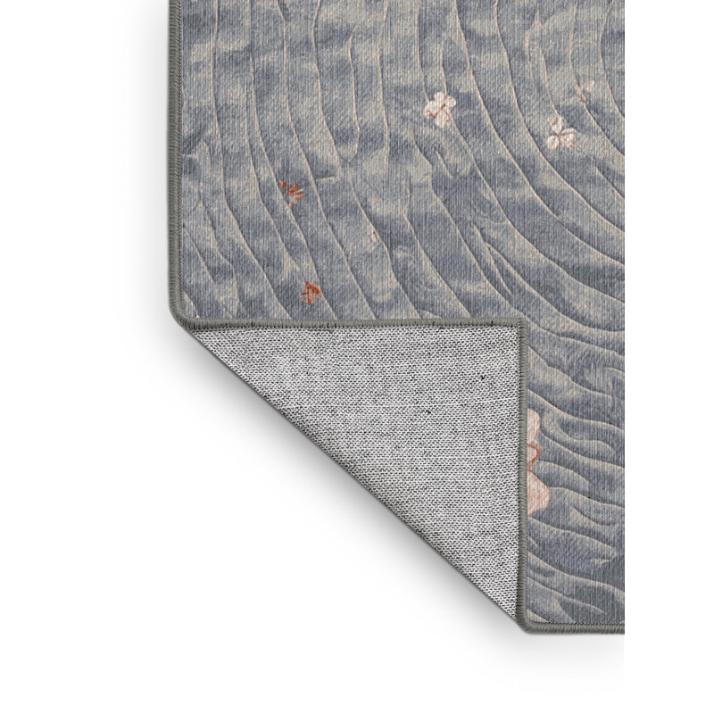 Tapis gris lavable à la machine, Rectangle 4 pi x 6 pi