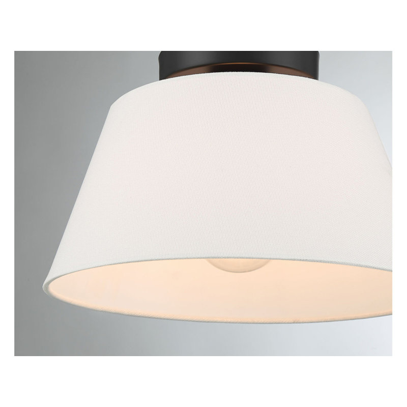 Plafonnier 1 lumière Orlandus en noir mat, Noir mat