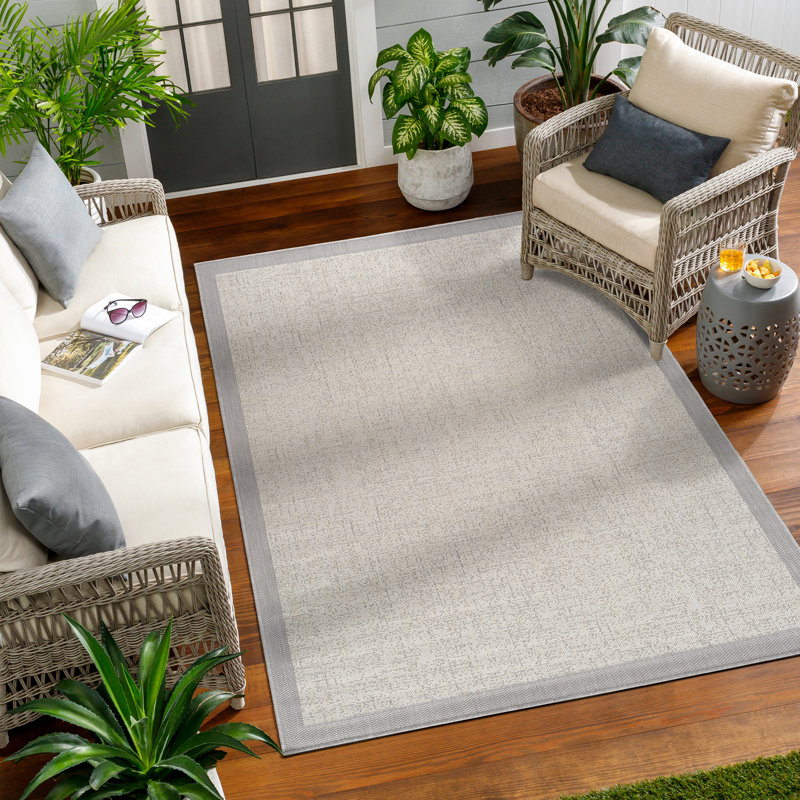 Durlston Indoor & Outdoor Boho Rug Ivory/Grey, Rectangle 160 x 213cm