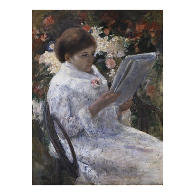 «Femme lisant dans un jardin» par Mary Cassatt - Estampe numérique