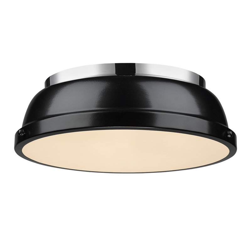 Plafonnier encastré 2 lumières Calico, Noir, Chrome