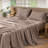 MooMee Gingham Sheet Set 100% Washed Cotton Linen Like Textured Breathable Lightweight-124451023-119224422