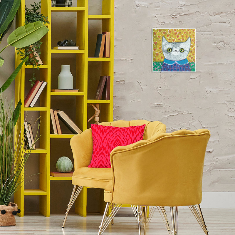 Chaton avec des motifs amusants, art mural par Melissa Averinos