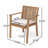 Outdoor Dining Chairs 2 - Piece Wood Frame, Comfortable Foam Filled Seats, Waterproof Covers, 400 Lbs Capacity, Brown And Beige For Patios Patio Chair Of Wood, Seating With Removable Cushions,