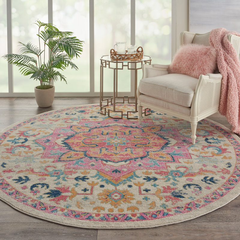 Tapis oriental vert Verda, Rond 8 pi