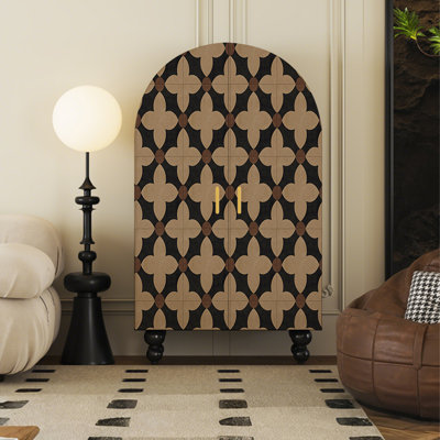 French retro solid wood wardrobe