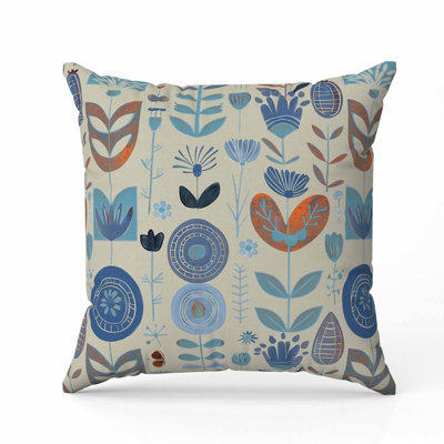 Coussin en suède Baltic Blossoms