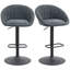 Swivel Upholstered Adjustable Height Counter Stool with Metal Frame-1389704722