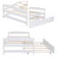 Lit plateforme robuste en bois avec lit gigogne, aucun sommier requis-1234180131