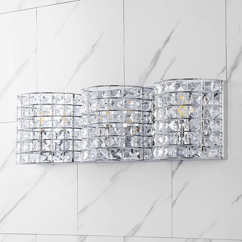  Kashvi Metal/Crystal Classic Glam LED Vanity Light, 3