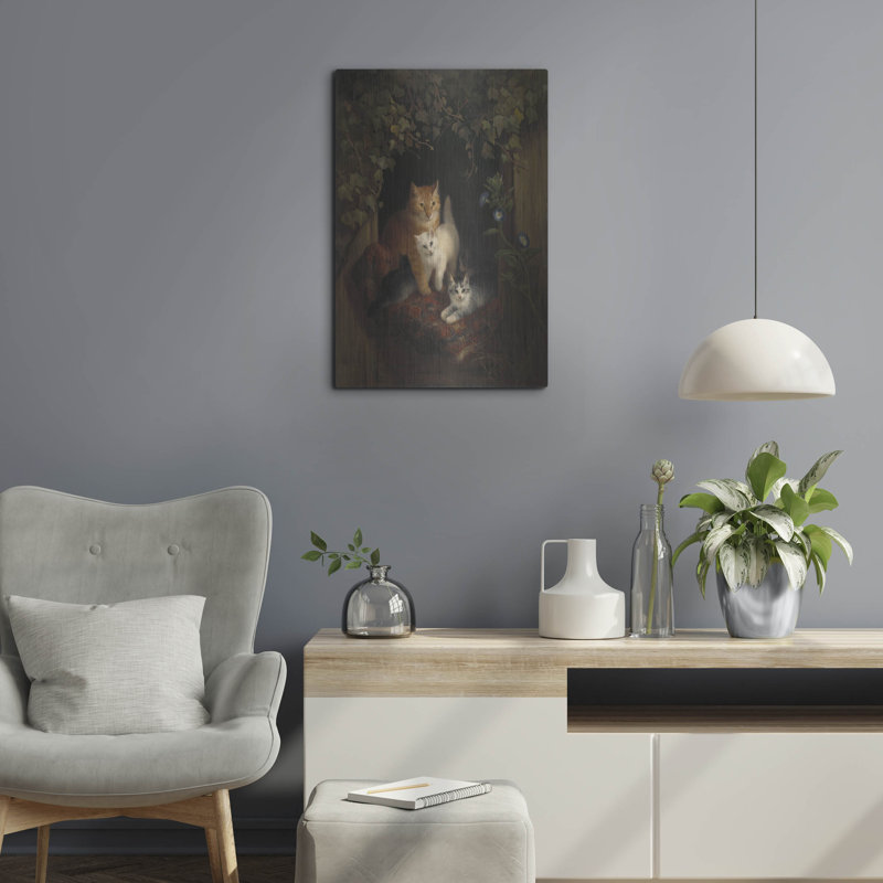 " Cat With Kittens " by MASTERS, 24" H x 16" W