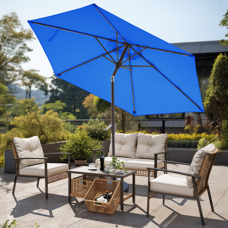 Parasol de marché inclinable 90 'Amaral, Bleu