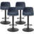 Set Of 2 Adjustable Swivel Bar Stools, Mid Century Modern Industrial PU Leather Bar Height Chairs With Back Support For Kitchen Island | Gift Idea