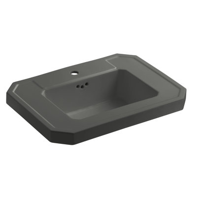 Kathryn Fireclay 27" Pedestal Bathroom Sink with Overflow