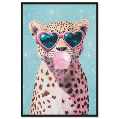 Pastel Cheetah Bubblegum Canvas Glam Wall Decor by 