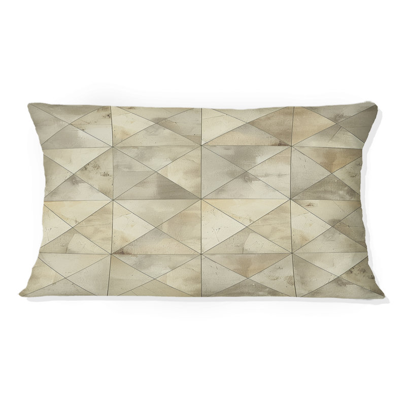 Coussin Beige Modern Triangle III - Modern