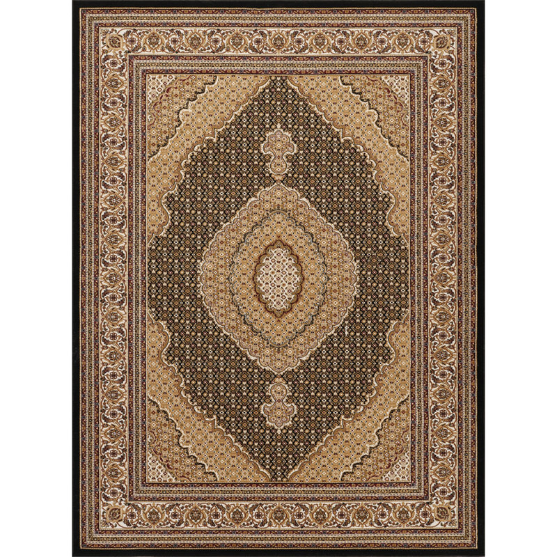 Tapis noir 5 pi 3 po x 7 pi 3 po Manchester