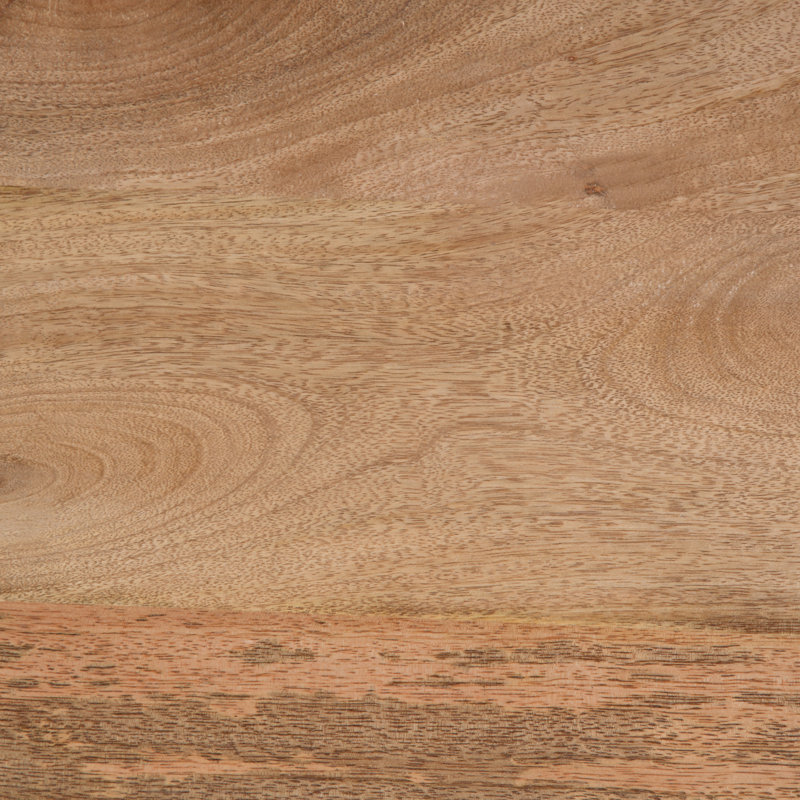 Table de bout en bois massif Demy, Plateau naturel / structure noire, H 21,3 po x l 17,5 po x P 17,5 po