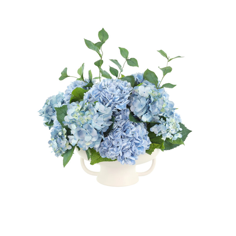 Assorted Hydrangea Centerpiece, Blue