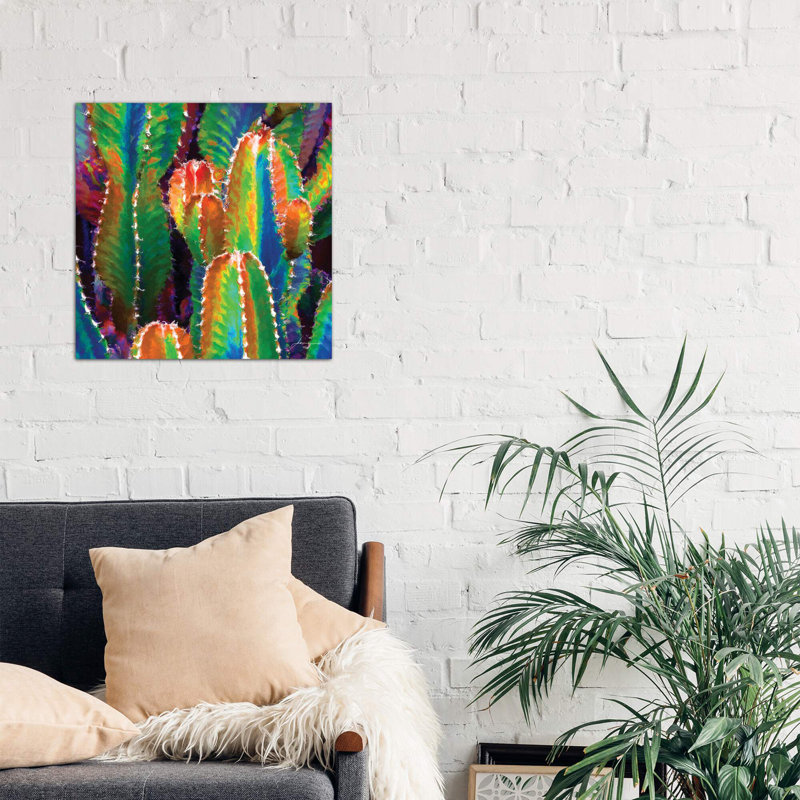 Neon Desert II 1 Piece Wrapped Canvas Painting, 66.04 cm H x 66.04 cm W x 1.91 cm D