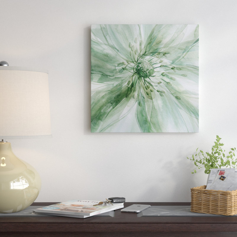 " Macro Sage Flower I ", 32" H x 32" W x 1.5" D, Wrapped Canvas