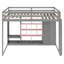 Lit mezzanine en bois avec garde-robe, tablettes et armoire-185589204-185589162